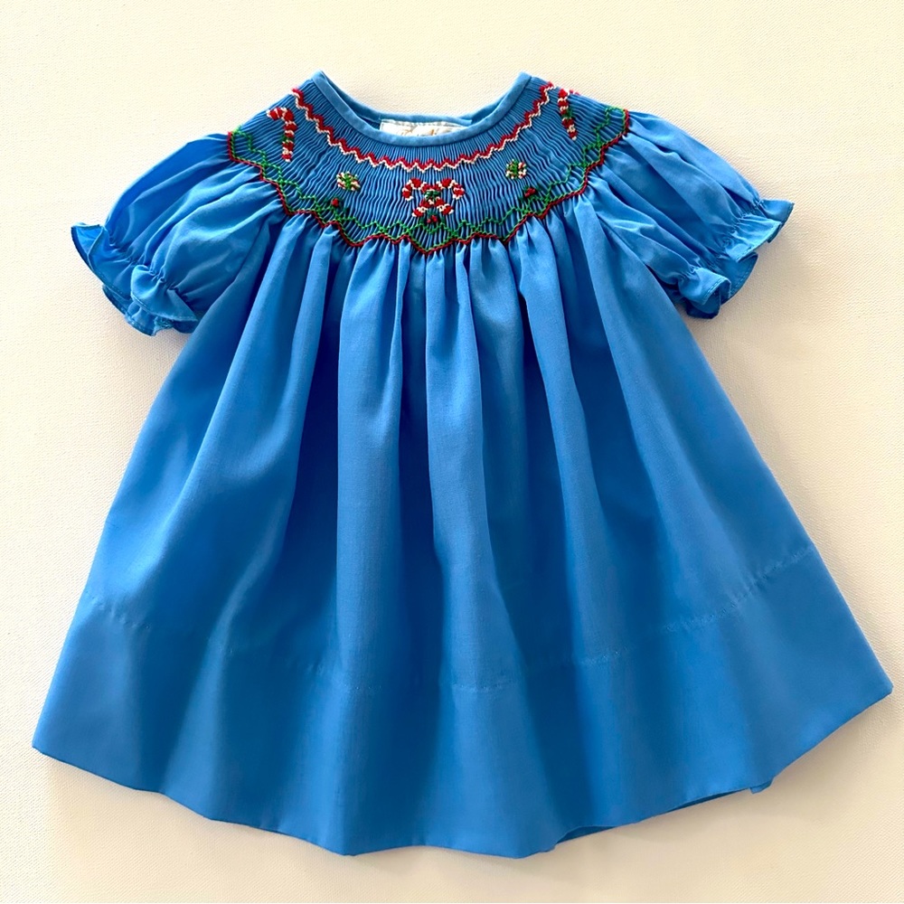 Rosalina Baby Girl 3 Months Holiday Christmas Smocked Dress
